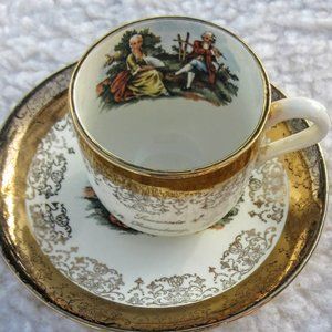 Sabin Crest-O-Gold warranted 22K Saucer & Cup